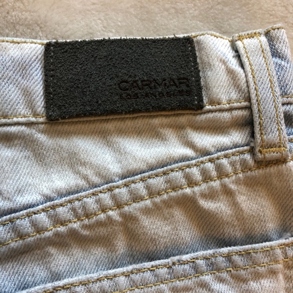 CARMAR Denim Floral Patchwork High Rise Shorts - Picture 4 of 10